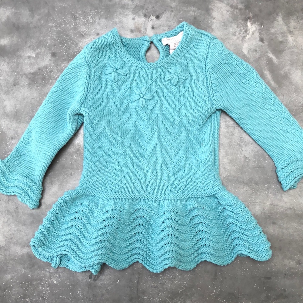 Turquoise Knit Dress with Pearl enclosure!